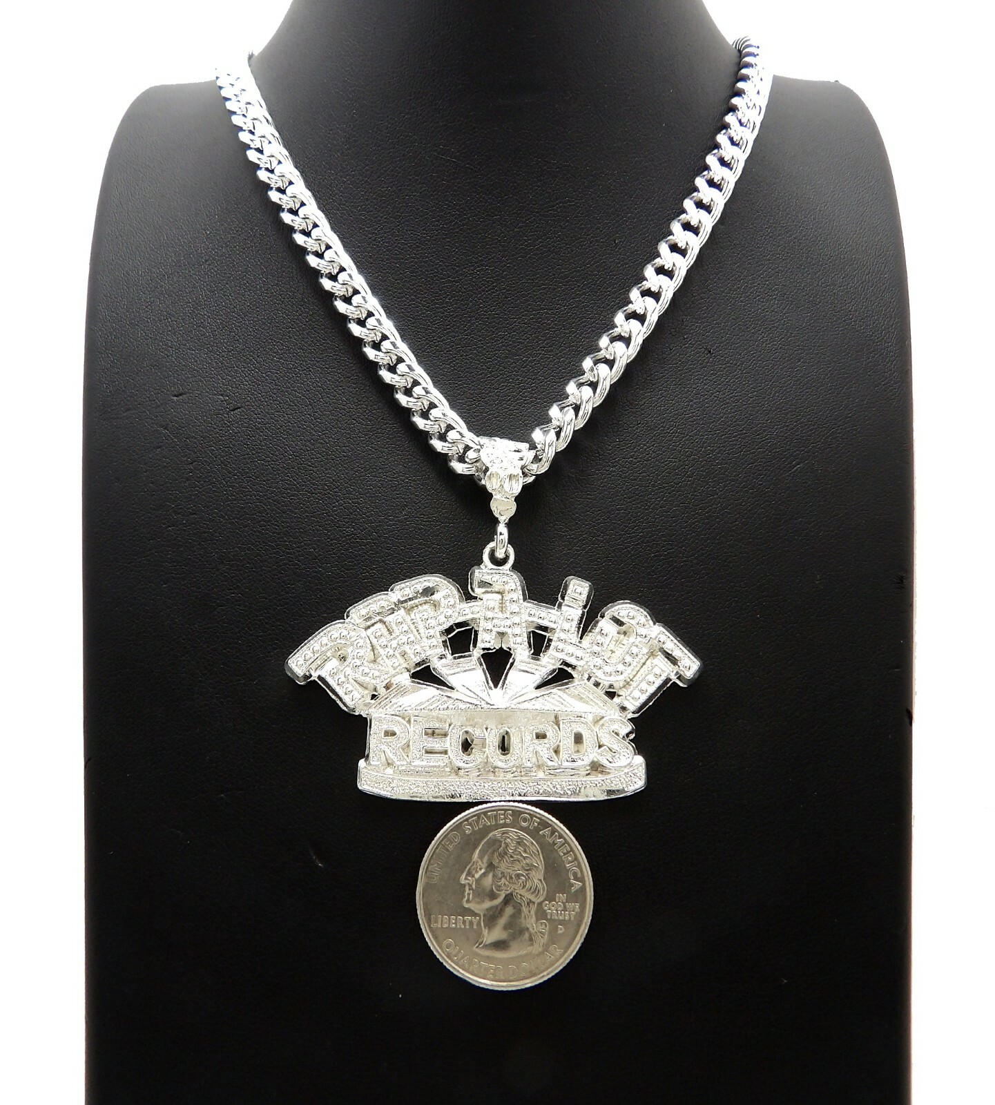 Hip Hop RAP A LOT RECORDS Pendant 6mm 24″ Cuban Chain Necklace RC3879S