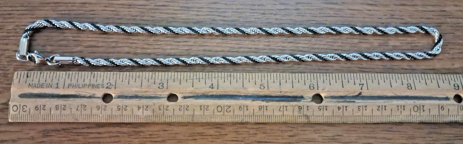 18″ Chisel Stainless Steel Black IP-plated Box and Rope Twisted Necklace