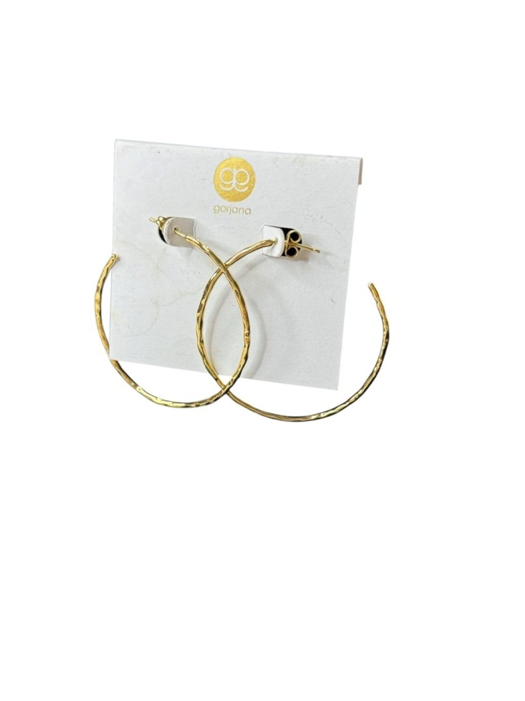 Women’s Gorjana Gold Hammered Hoop Earrings One Size