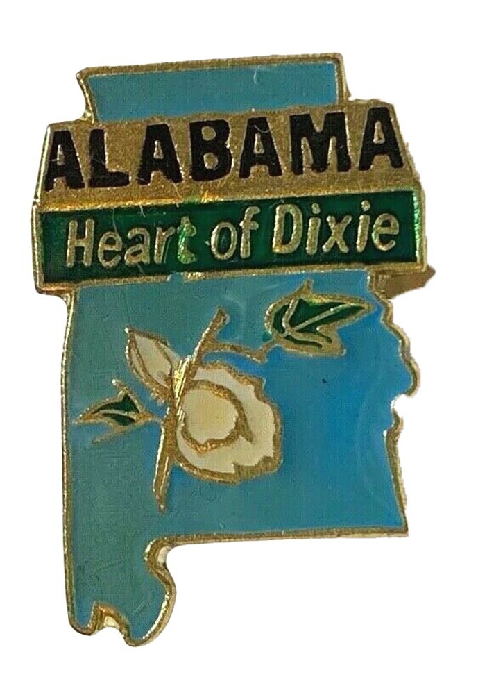 State of Alabama Metal Enameled State Seal Collectors Lapel Pin