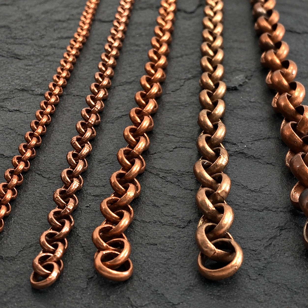 Pure Solid Copper Rope Chain Necklace Curb Link Rider Arthritis 16-30″ Necklace