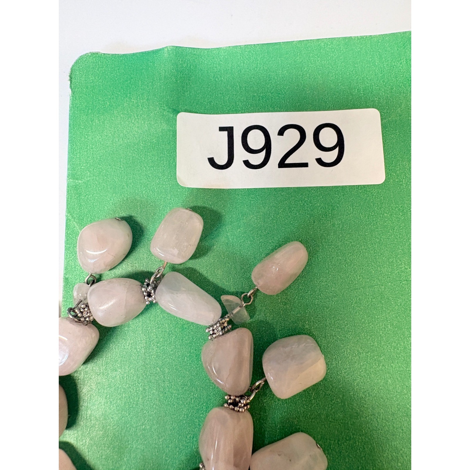 Rose Quartz Chunky Stretch Bracelet Tumbled Stone Dangle Charms Pink Boho 7.75″