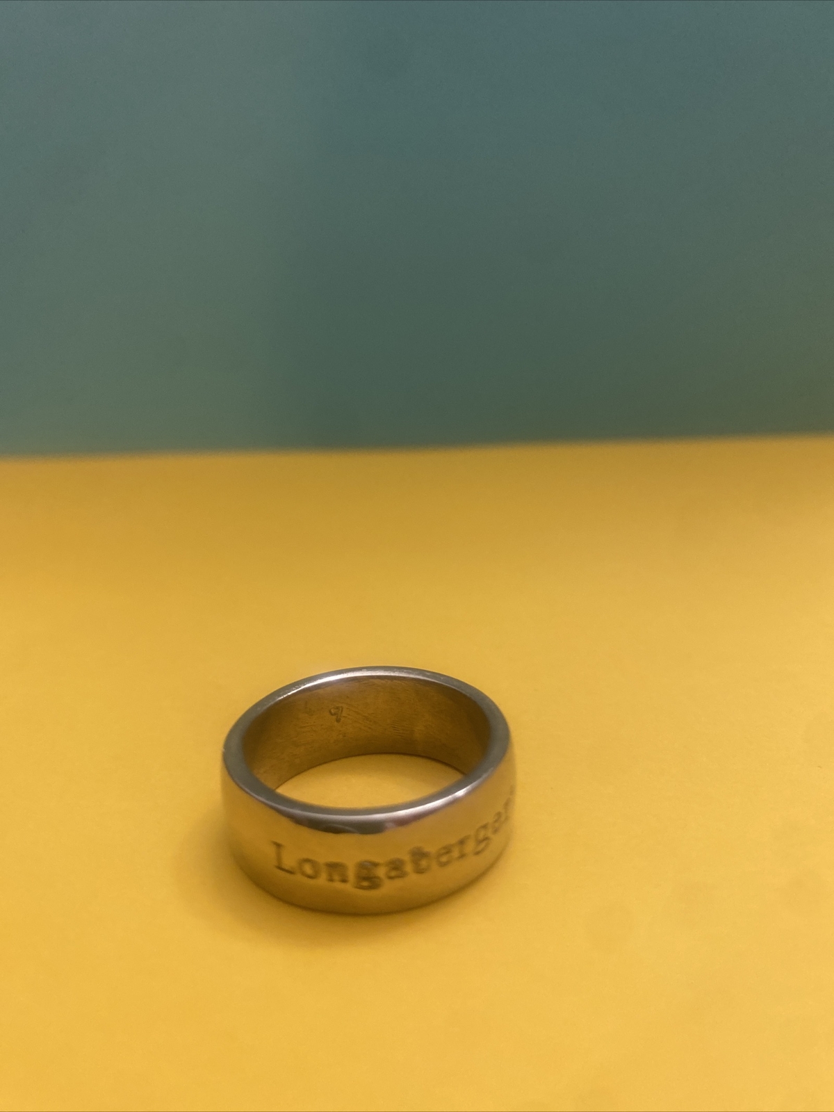 Longaberger Basket Silver Tone Ring Custom? Has Makers Mark Sterling? Not Sure