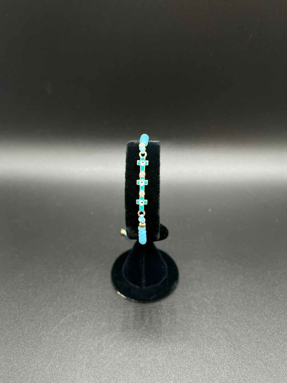 Crosse Evil Eye Bead with Crystal Adjustable Bracelets
