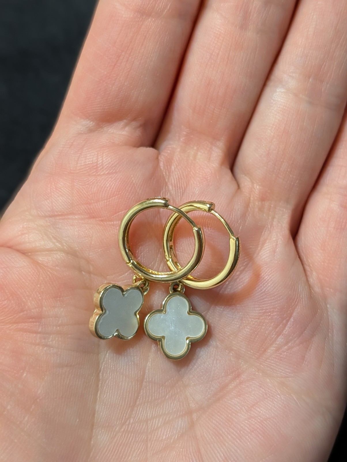 Gold Tone Dangle Earrings 2 Sets