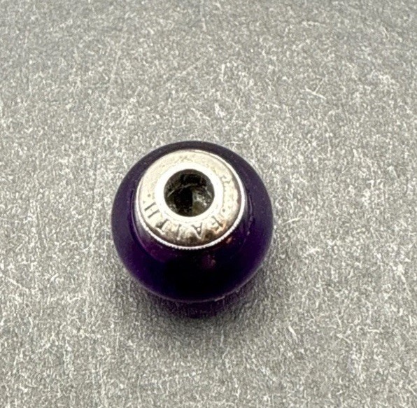 Pandora Signed Charm WITH WEAR SEE PICS Faith Essence Collection Purple 925 J3