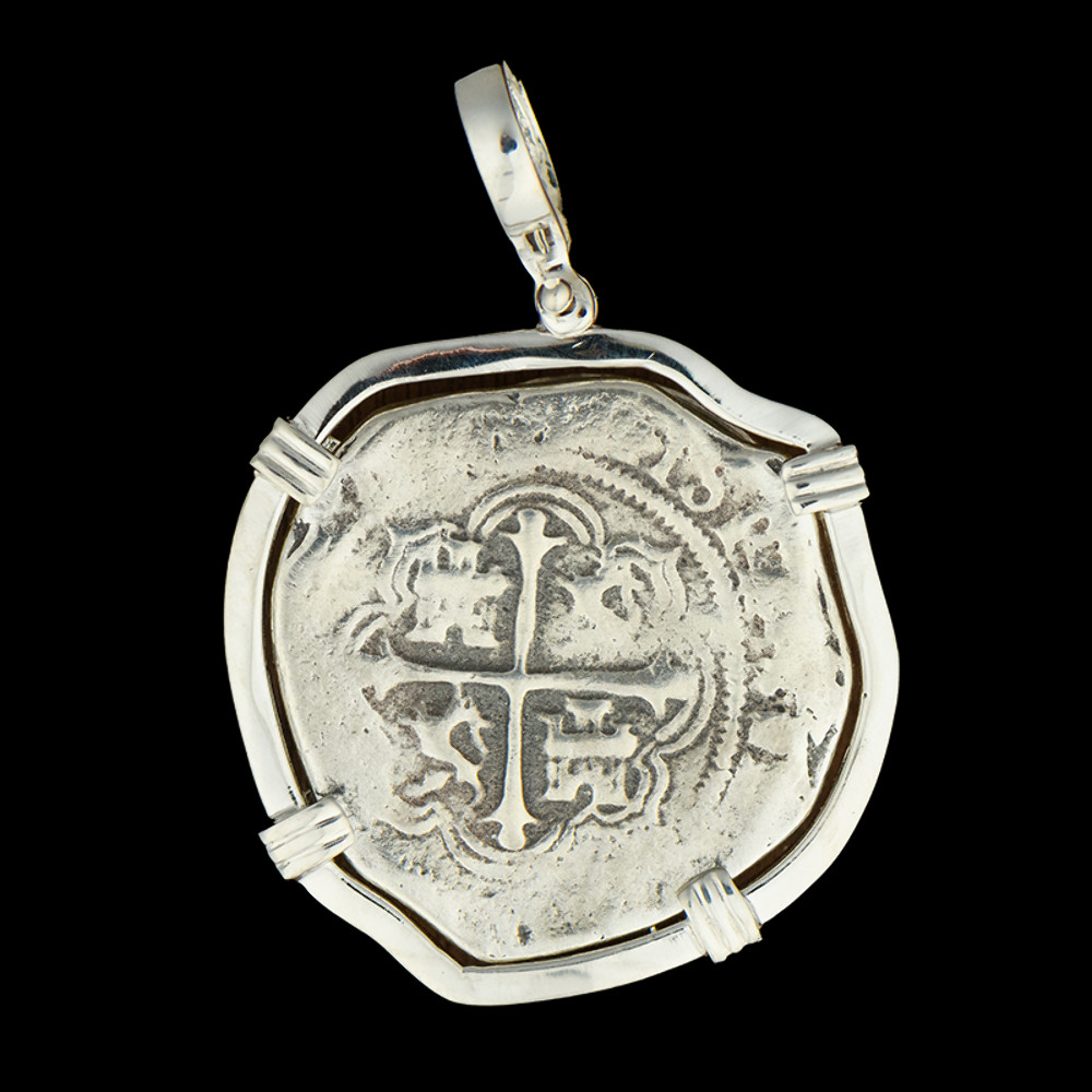 Atocha Sunken Treasure Jewelry – Large Pieces of 8 Silver Coin w/Date Pendant