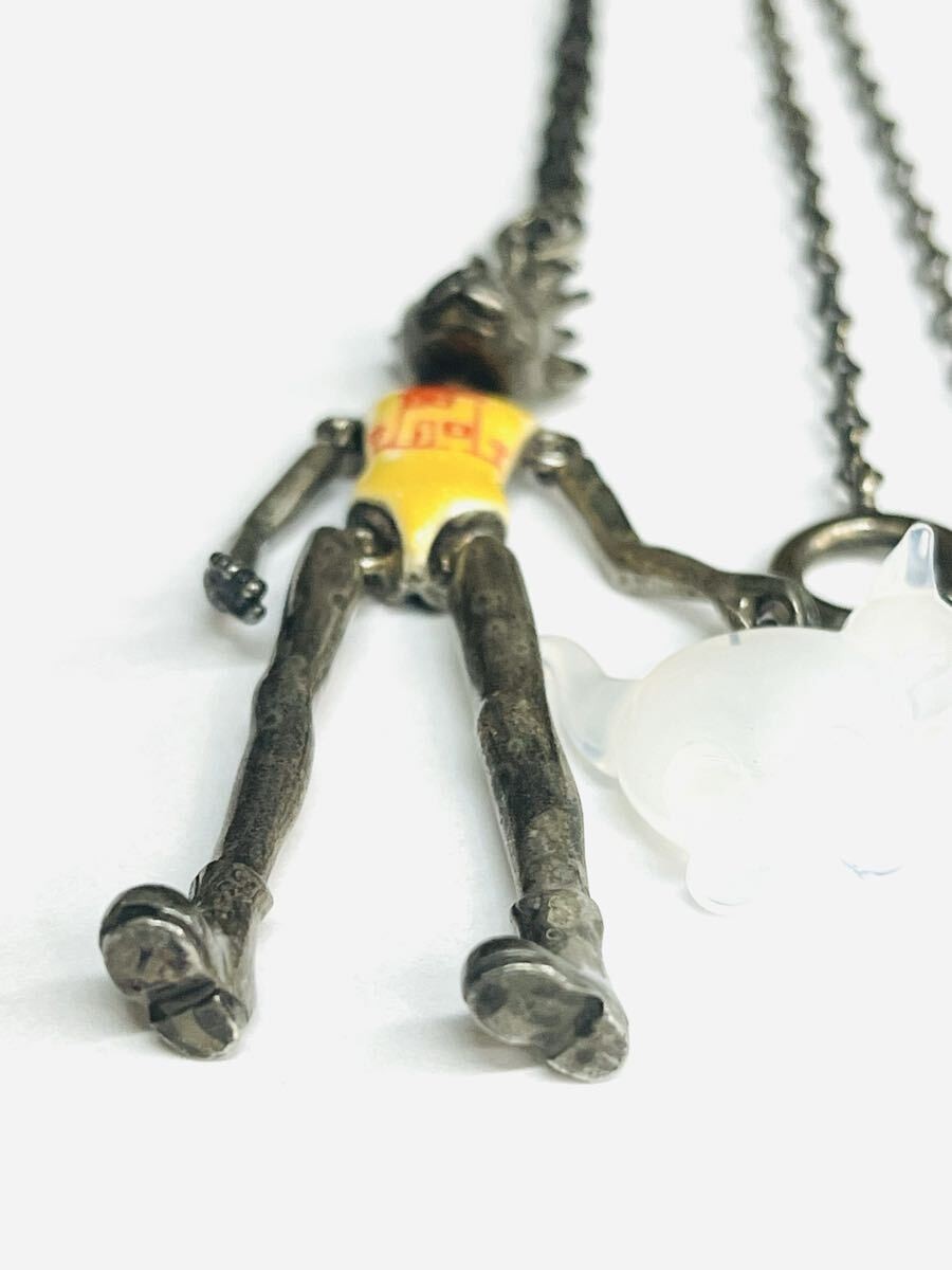 Servane Gaxotte Cat Doll & Cat Necklace Silver Fashion Accessories France