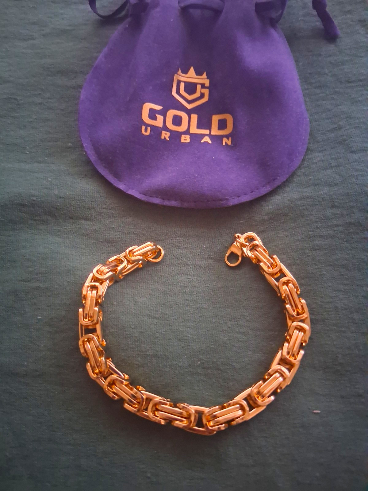 Gold Urban 14K Gold Byzantine Chain Bracelet, Lobster Clasp, Gold Tone