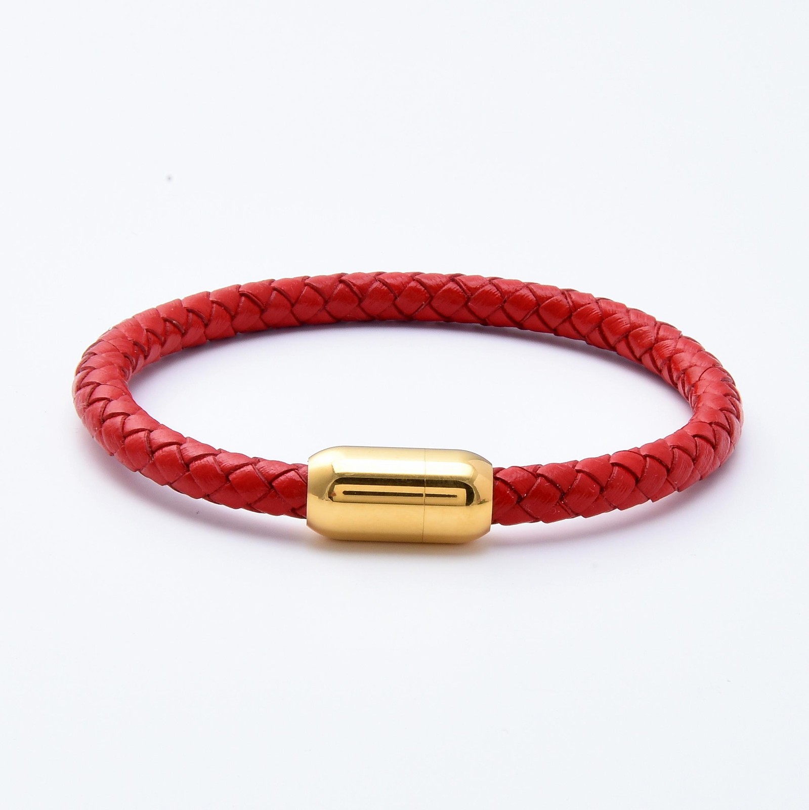 Simple Classic Leather Rope Chain Charm Bracelet Stainless Steel Unisex Jewelry