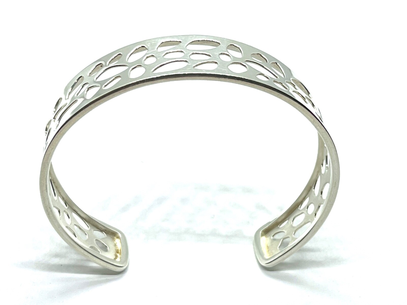 Solid Sterling Silver Wide Cuff Bracelet Bangle – 17.6 grams