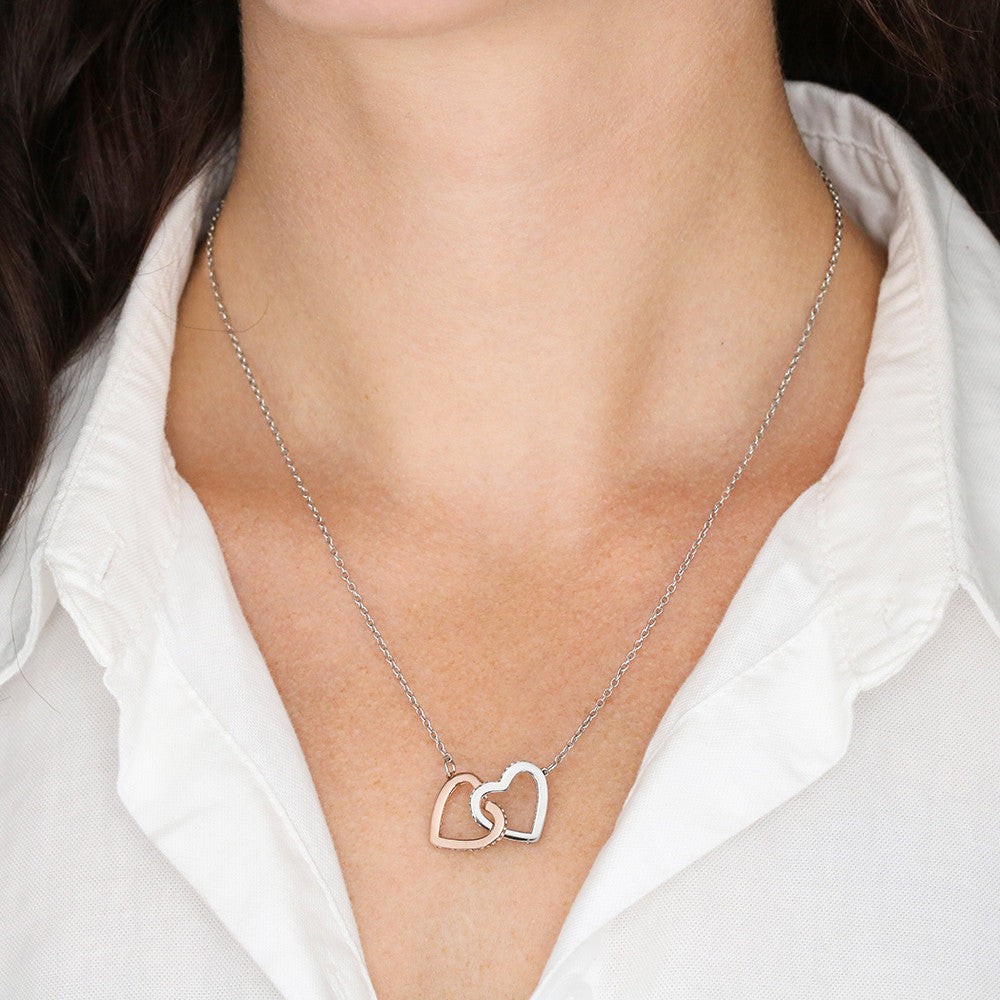 Definition of Mother’s Day Interlocking Heart Necklace Birthday Gift Wife