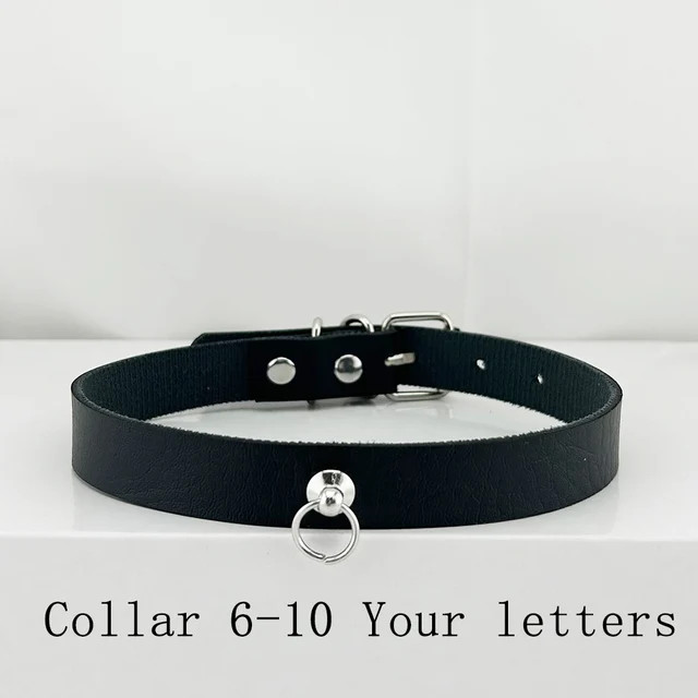 Collar BDSM Gift Pu Leather Custom Choker Necklace Punk DIY Chocker Party M7