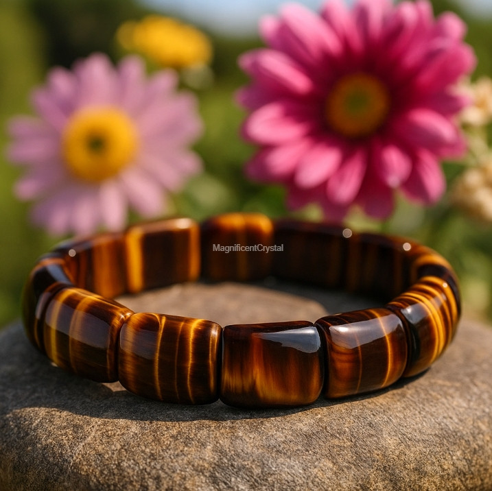 Men’s Tiger Eye Gemstone Bracelet Energy Protection Grounding Jewelry Xmas Gifts