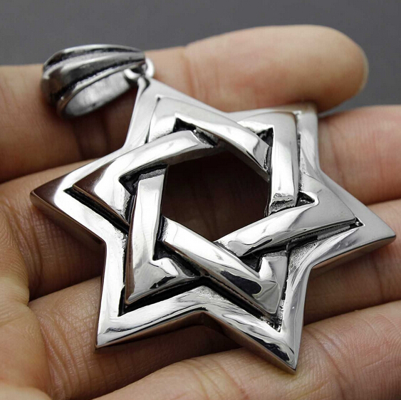 Fashion Stainless Steel Biker Religious David star Pendant High Quality Charms