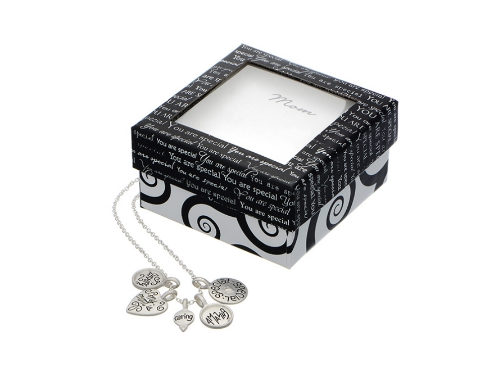 Matte Silvertone My Mom Is Necklace ~ Great Gift Idea!