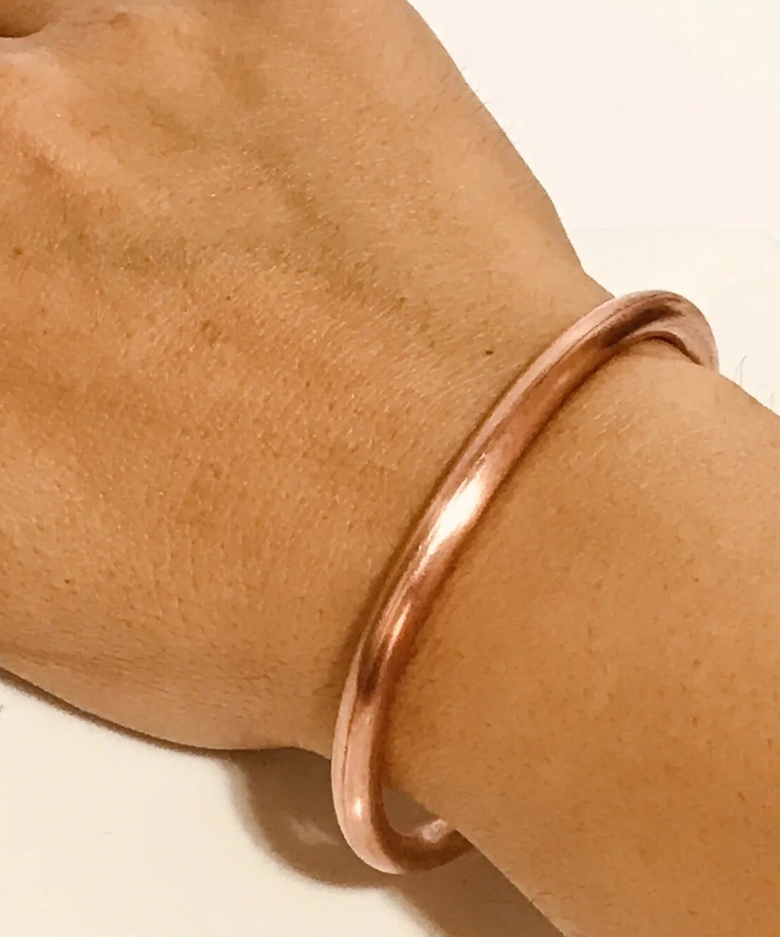 1 PURE RED COPPER THERAPY CUFF BRACELET Adjustable 28g 1oz NON MAGNETIC HANDMADE