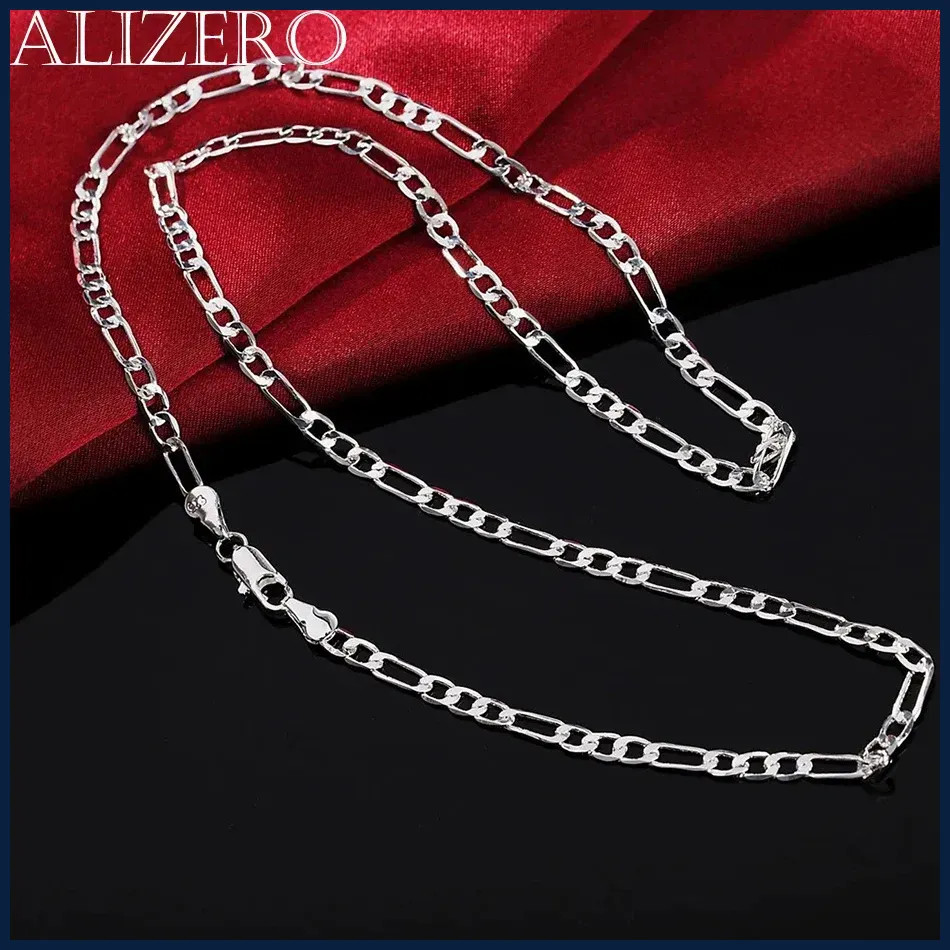 40-75cm 925 sterling Silver 16-30 Inches fine 4MM chain Necklaces for women
