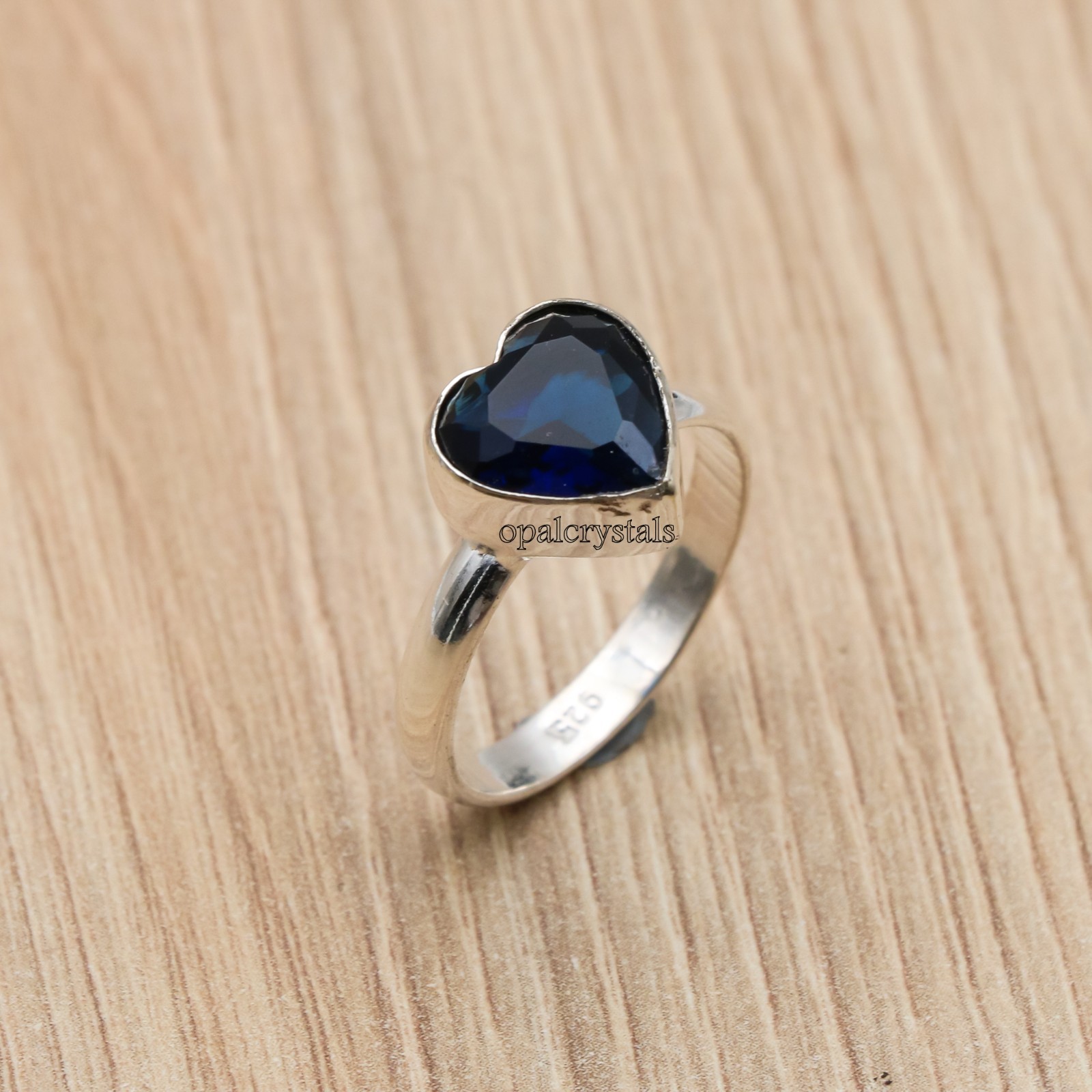 Blue Sapphire Gemstone 925 Sterling Silver Ring Handmade Jewelry Ring For Gift