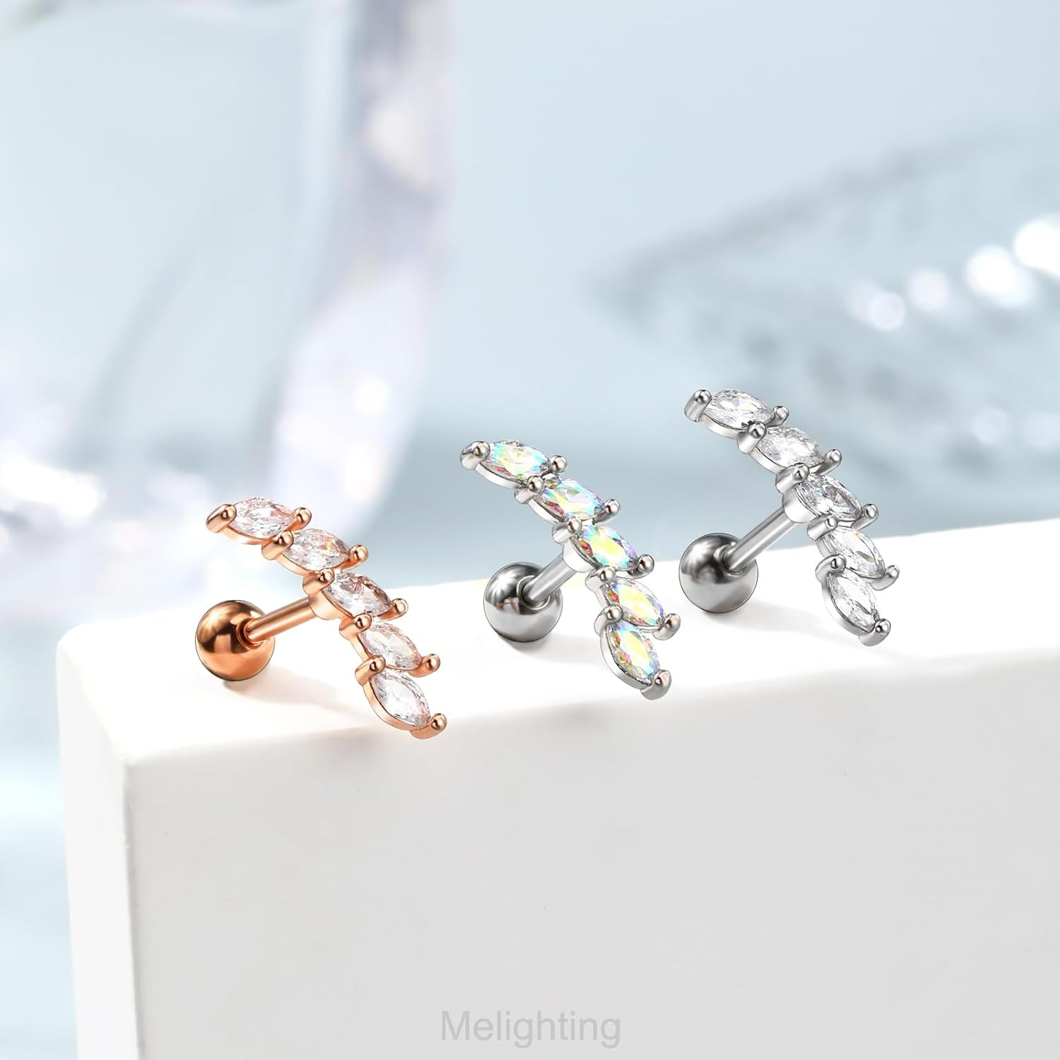 16G Helix Earrings Upper Ear Cartilage Earrings Stainless Steel 316L Tragus Pier