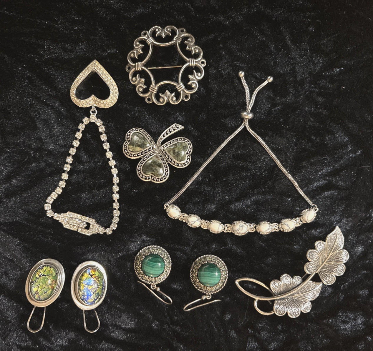 Mixed Lot, 7 Items Most Sterling All In Very Good Shape. Tested/Marked Exc Cond