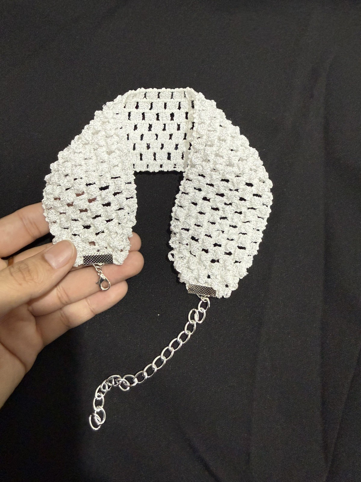 Women Ladies Elasticated polyester Lace Ribbon Necklace Choker Wedding Parties