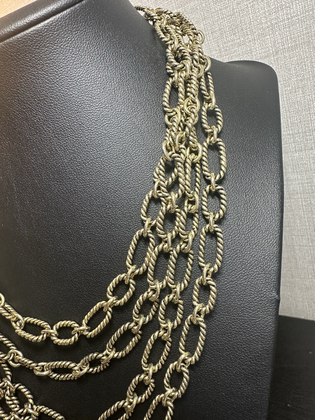 NEW Premier Designs Savannah Necklace Four Strand $49 Gold Tone Link