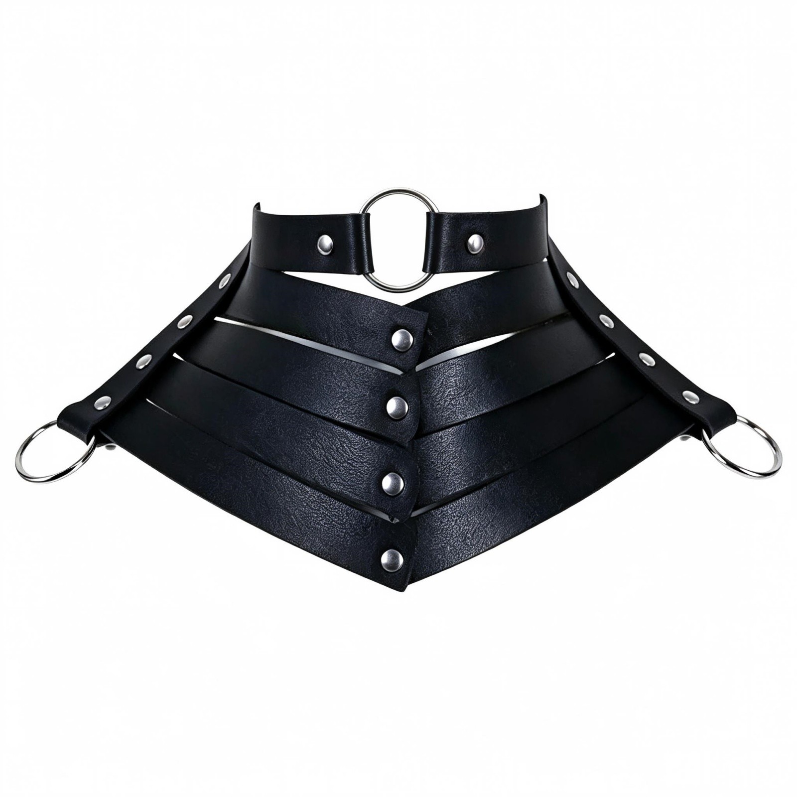 Women’s Gothic Punk Multi-Layer PU Leather Choker Necklace for Party Nightclub