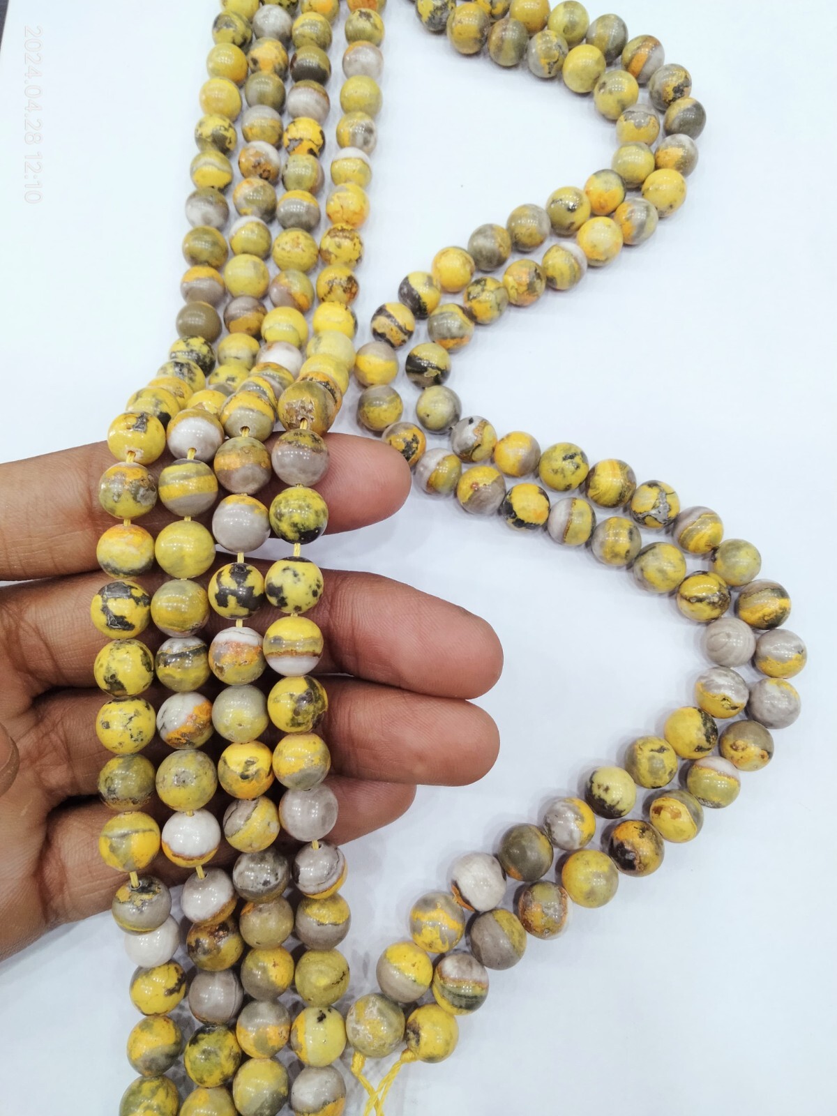 Natural Bumblebee Jasper Gemstone Grade AAA Round 8MM High Quality JewelryMaking