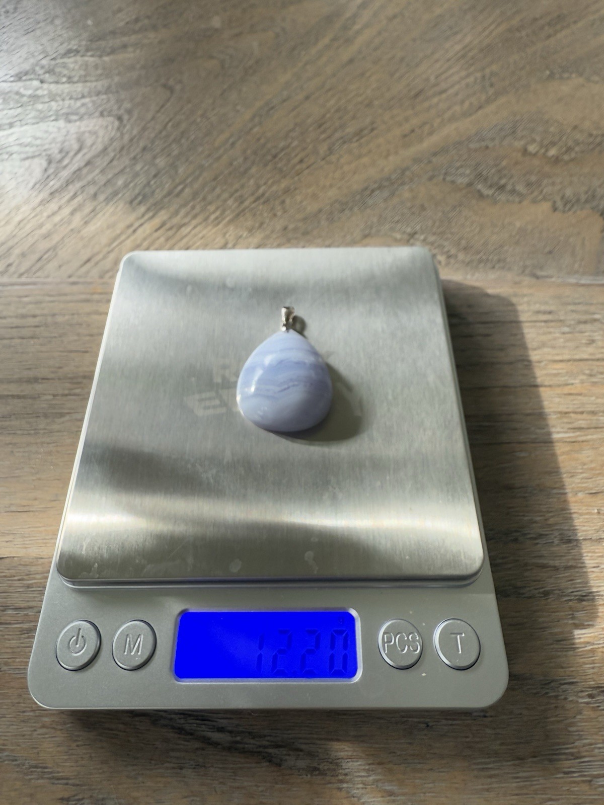Beautiful Tear Drop Blue Lace Agate Pendant