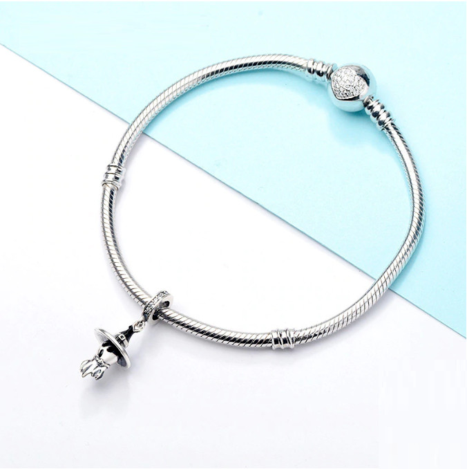 Scary Cute Ghost Witch Charm 925 Sterling Silver – Fits all Charm Bracelets