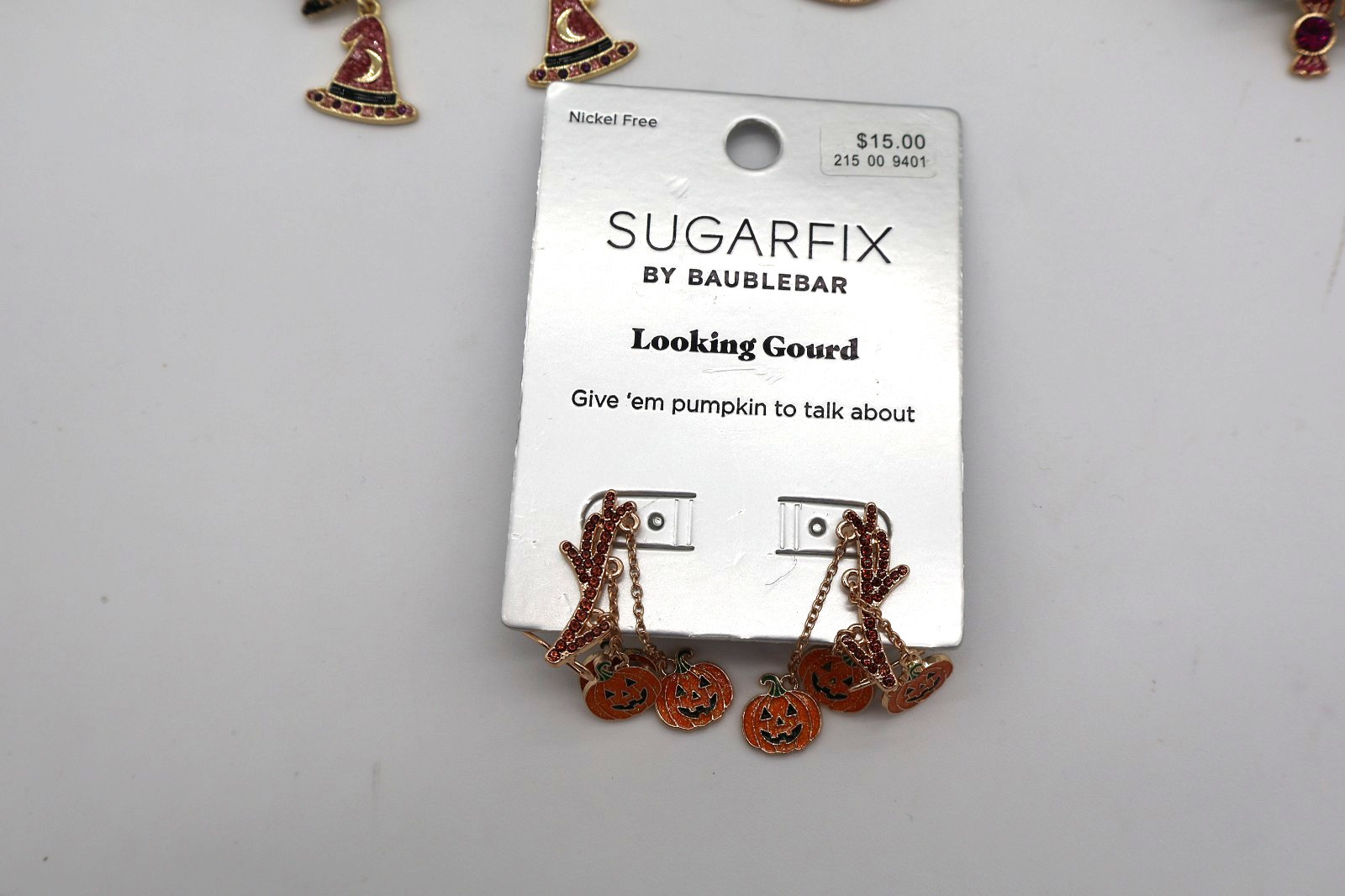 Sugarfix By Baublebar Halloween Earrings Lot of 8 Pairs Jack O Lantern Witch NWT