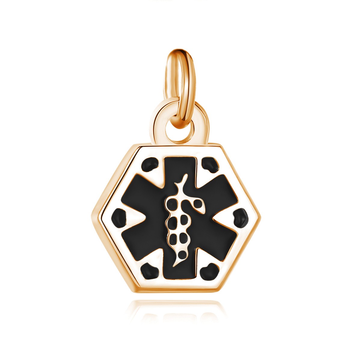 Medical Alert ID Symbol Mini Charms Silver, Gold, Rose Gold Stainless Steel