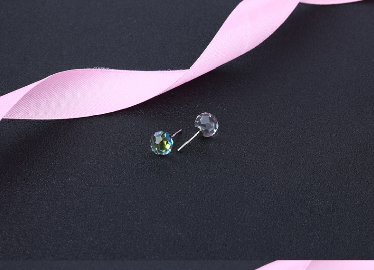 HYPOALLERGENIC Stud Earrings Glacier Crystal diamond cut Disco Ball Earrings A12