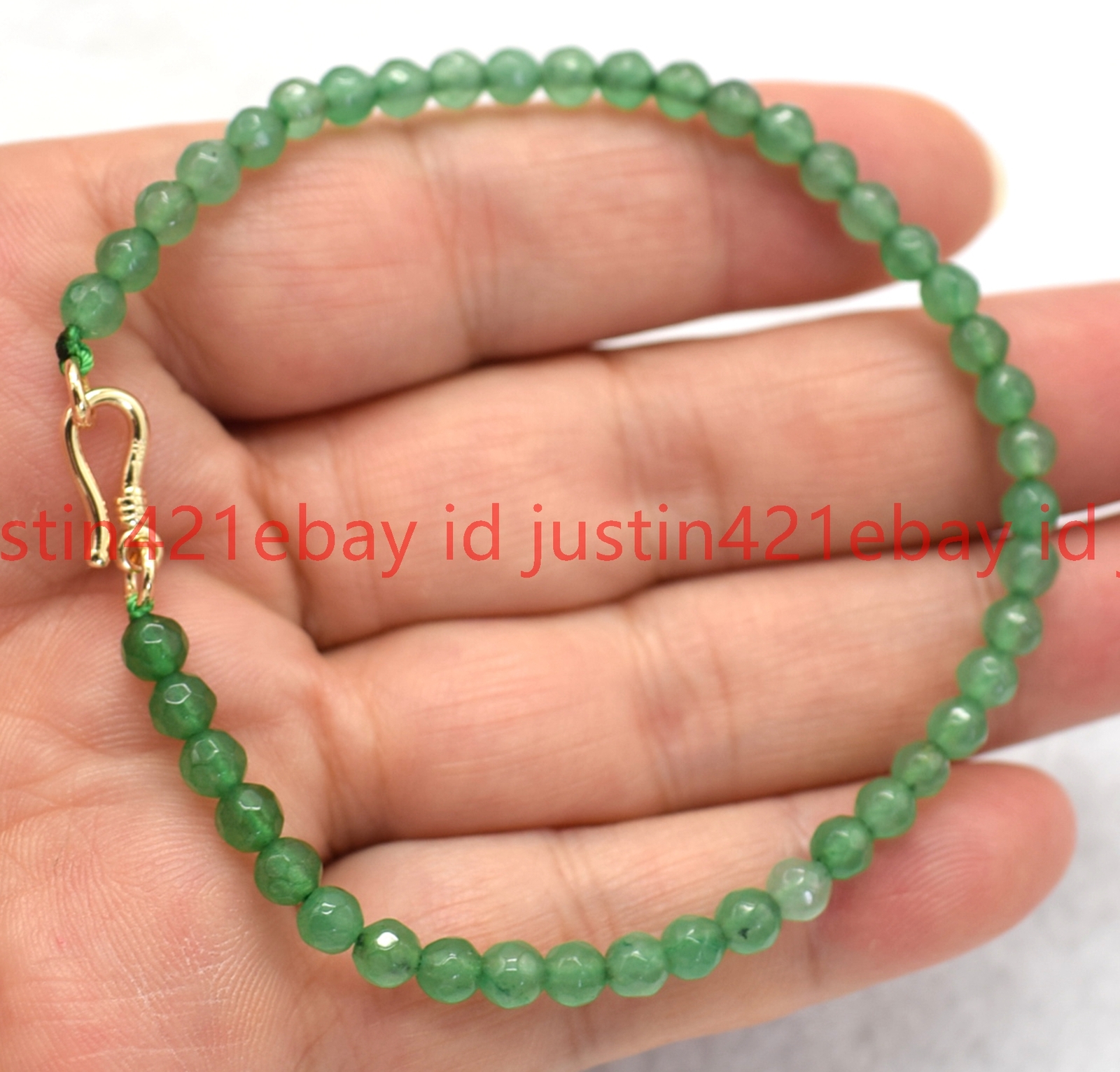 Faceted 4mm Multicolor Round Gemstone Beads Bracelet 7.5″