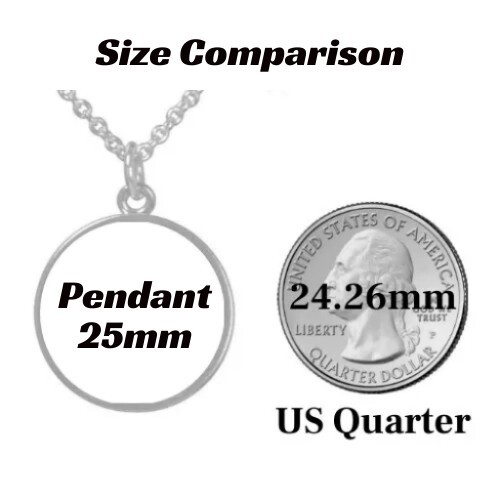 Exquisite Sweet Flower Sisters in Christ Cross Graphic Round Pendant Necklace