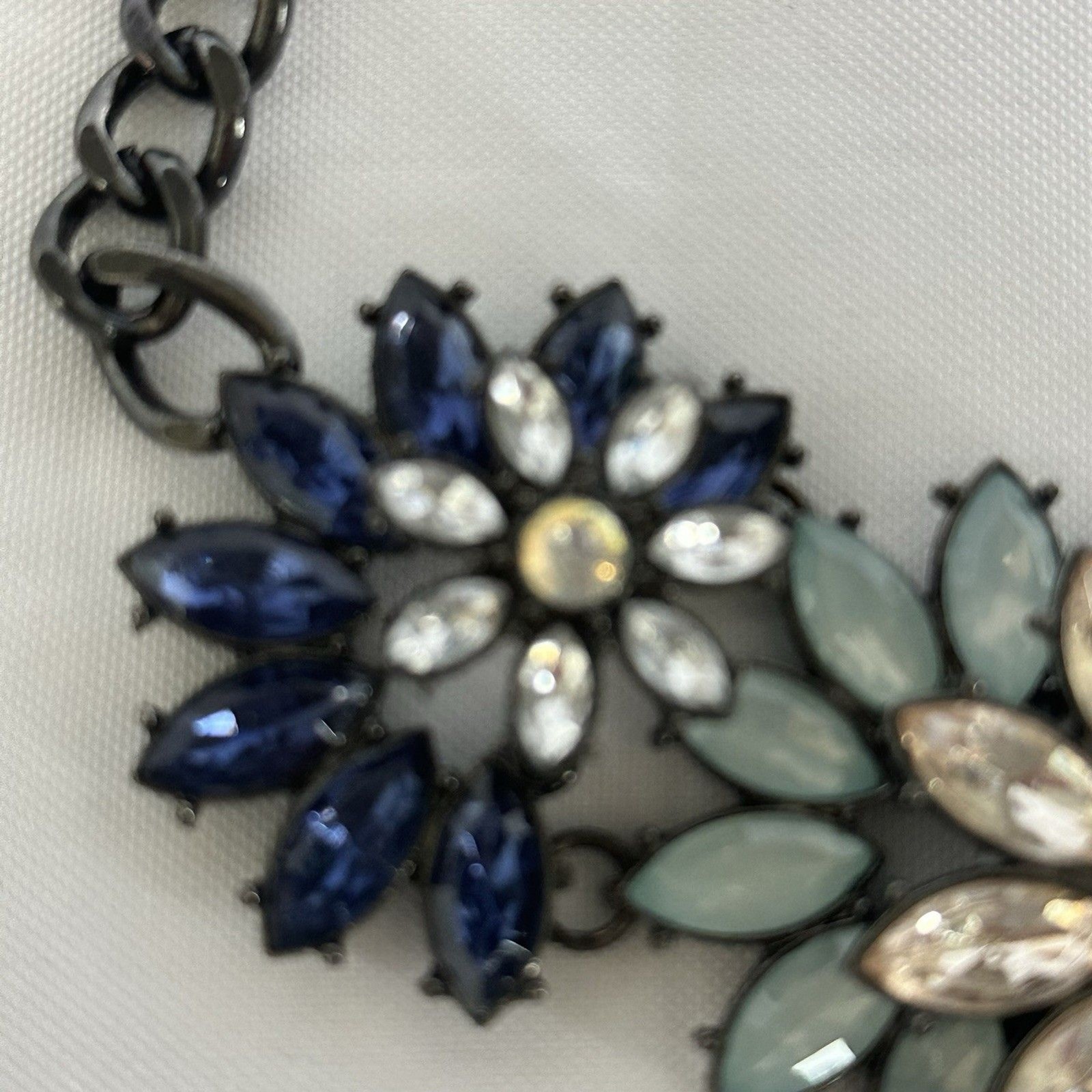 Joan Rivers Classic Collection Bouquet Garden Vintage Blue Statement Necklace