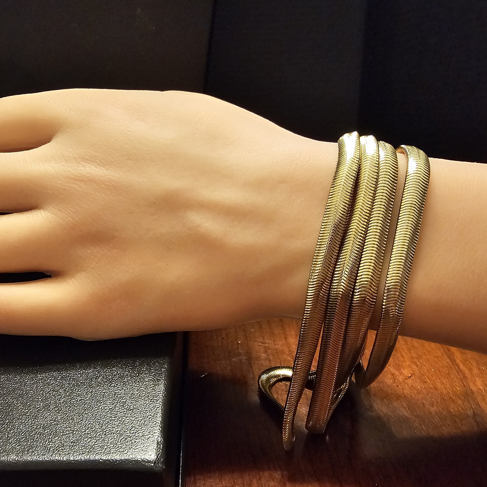 5 MM wide Tubogas Gold Over Bronze 36 inch Necklace or Bracelet