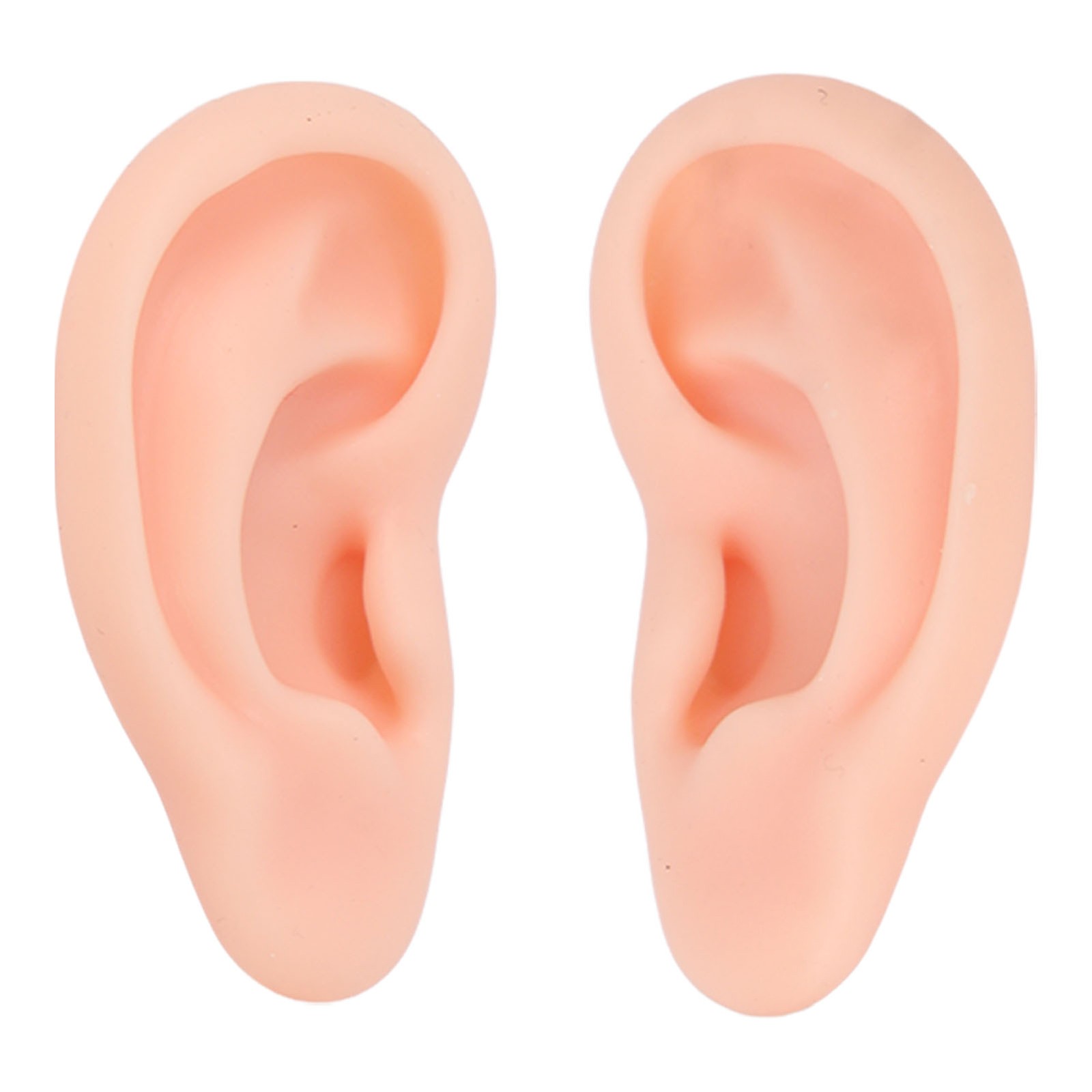 1 Pair Silicone Ear Model Soft For Piercing Exercise (Light Skin)