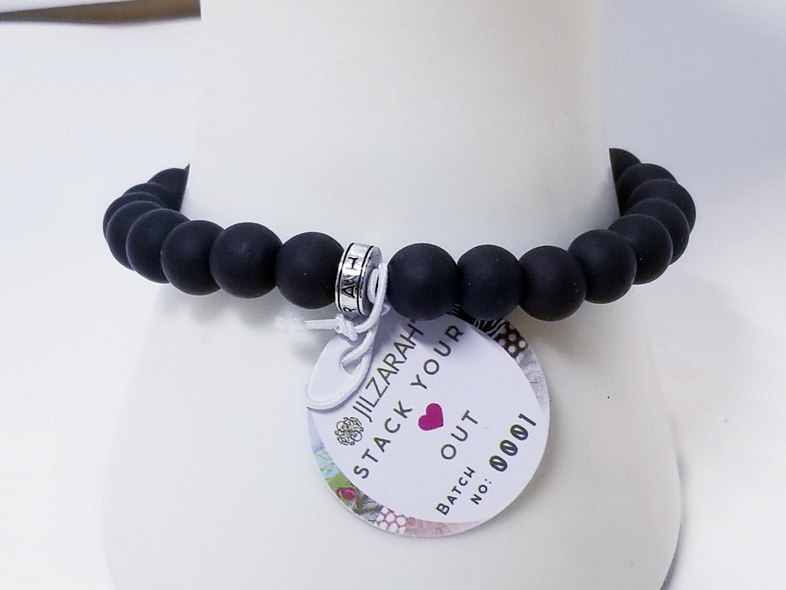 Jilzarah Onyx Stack Beaded Stretch Bracelet 495-139