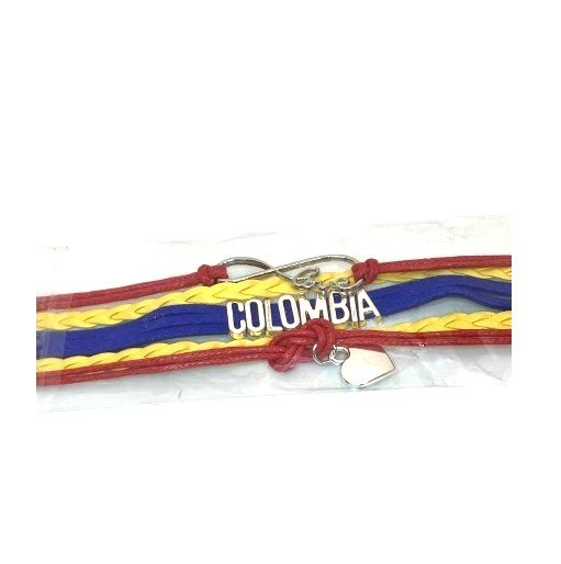 Colombia Flag Woven Bracelet Patriotic Pride Jewelry Adjustable
