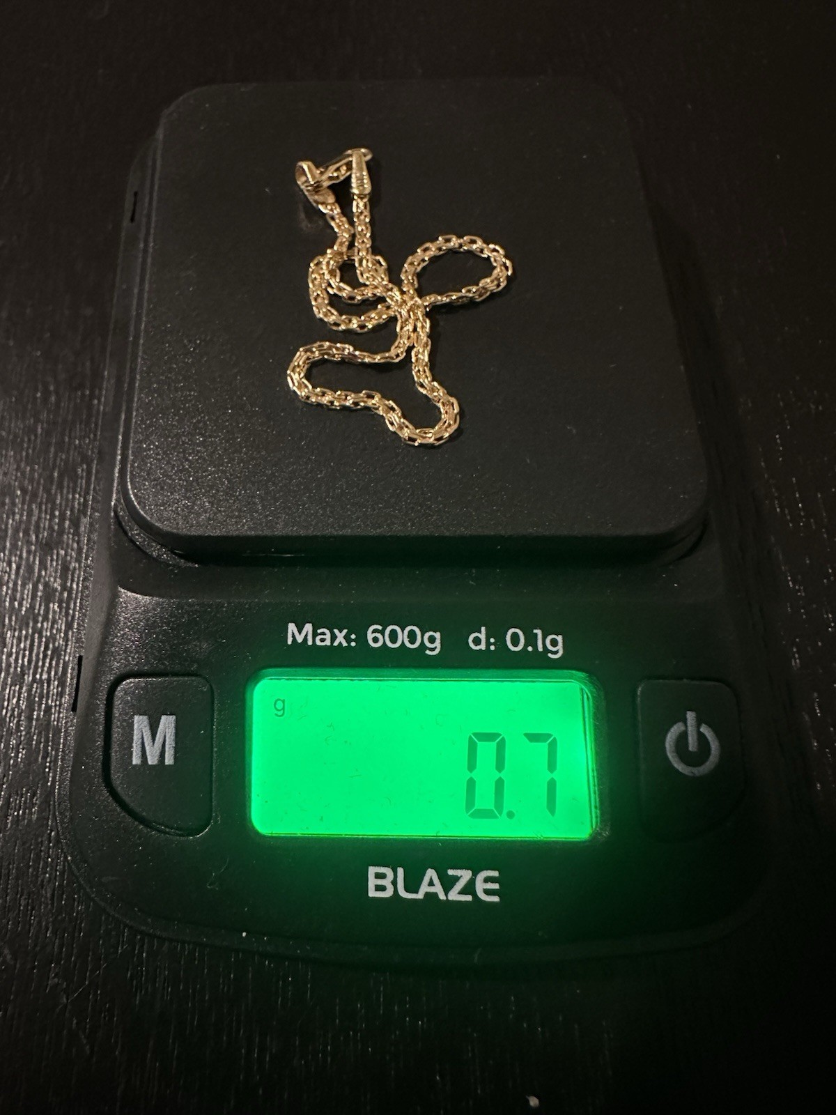 10k Solid Gold Bismark Chain (Bracelet) Stamped BSI 0.7g