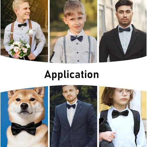 Adjustable Kids Bow Tie Pre-tied Bowtie Neck Bowtie for Men Women Kids 4