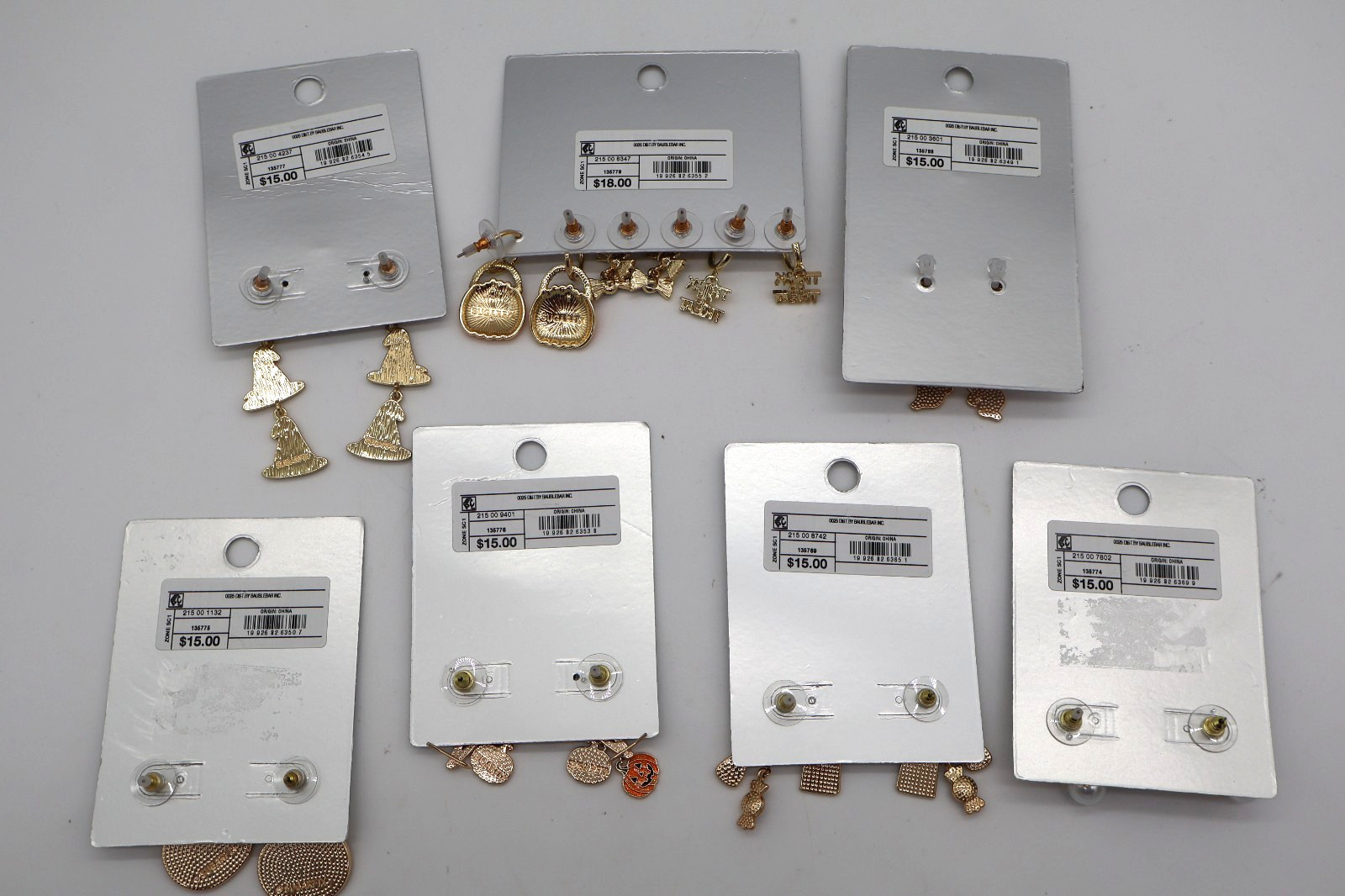 Sugarfix By Baublebar Halloween Earrings Lot of 8 Pairs Jack O Lantern Witch NWT