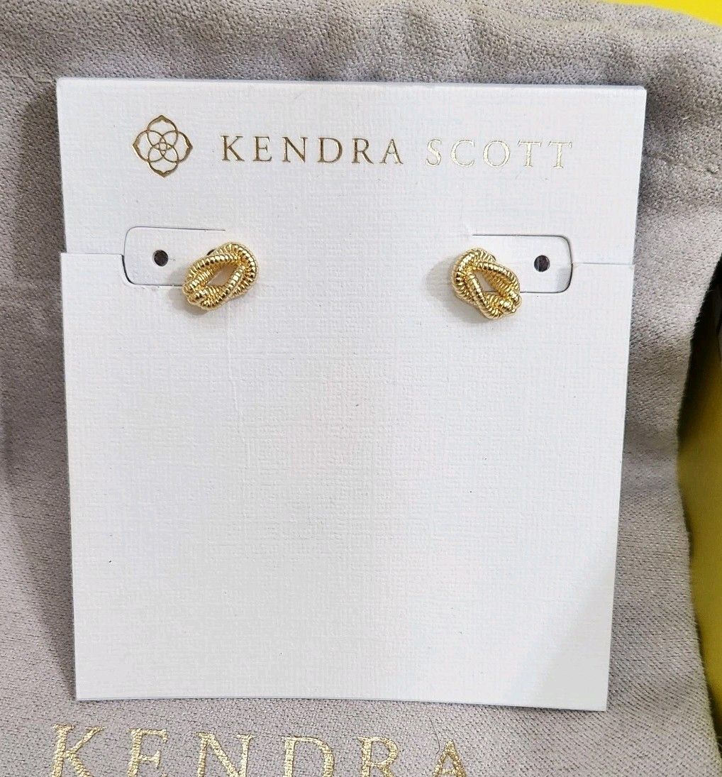 Kendra Scott Annie Stud Earrings Gold NWT