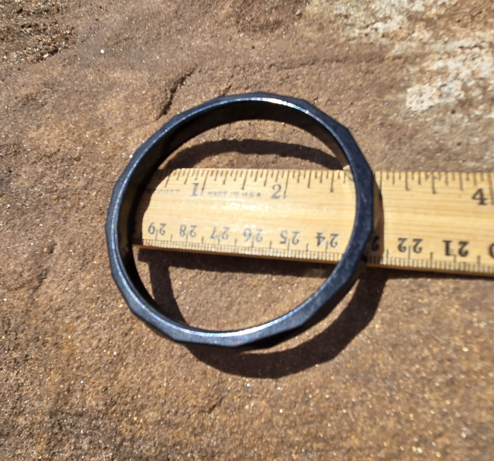Custom Lot 3 Bangle Bracelets Clear with Bubbles and Diamond Cut Black Plastic