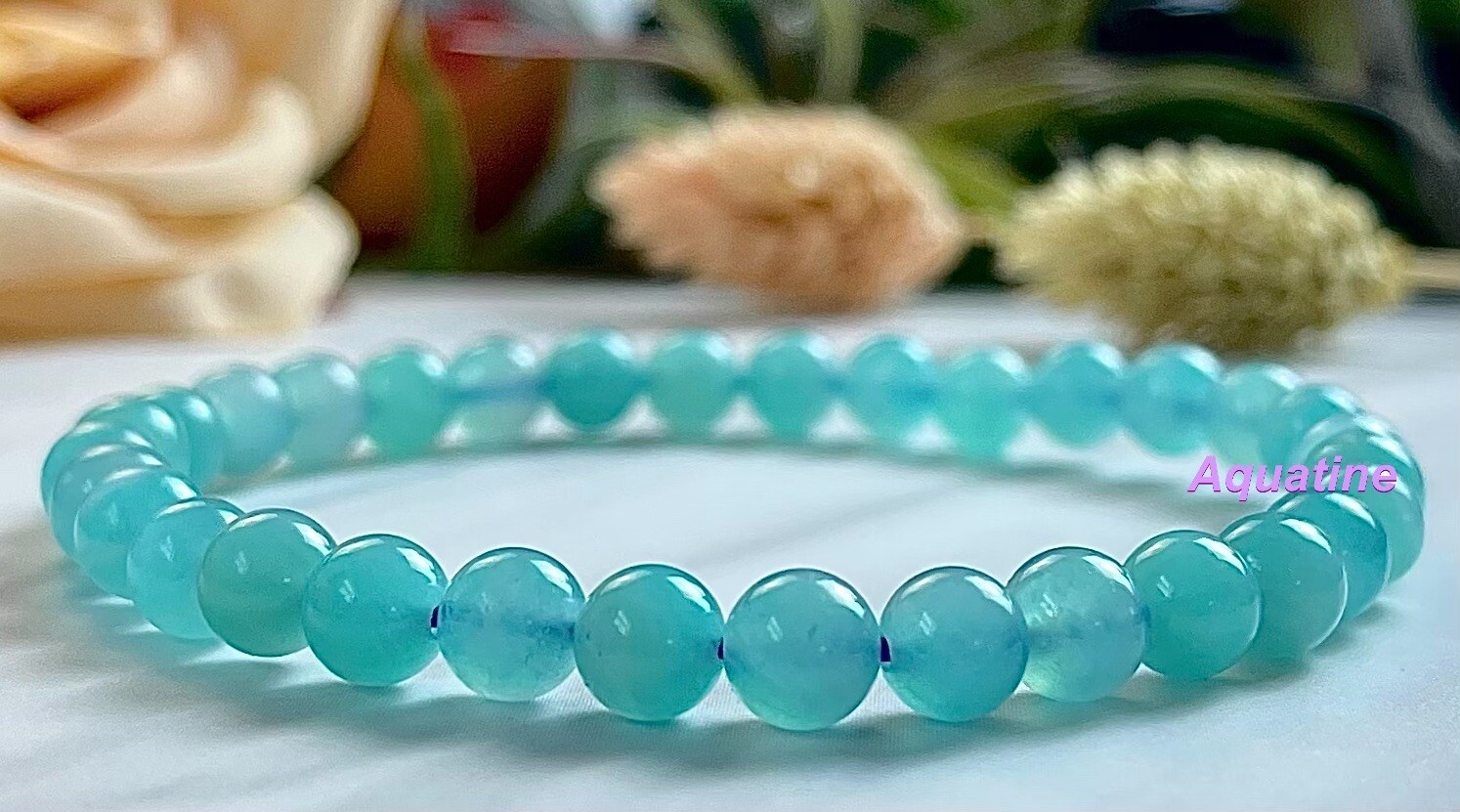 Amazonite 6mm Natural Crystal Bead Stretch Bracelet CUSTOM SIZING