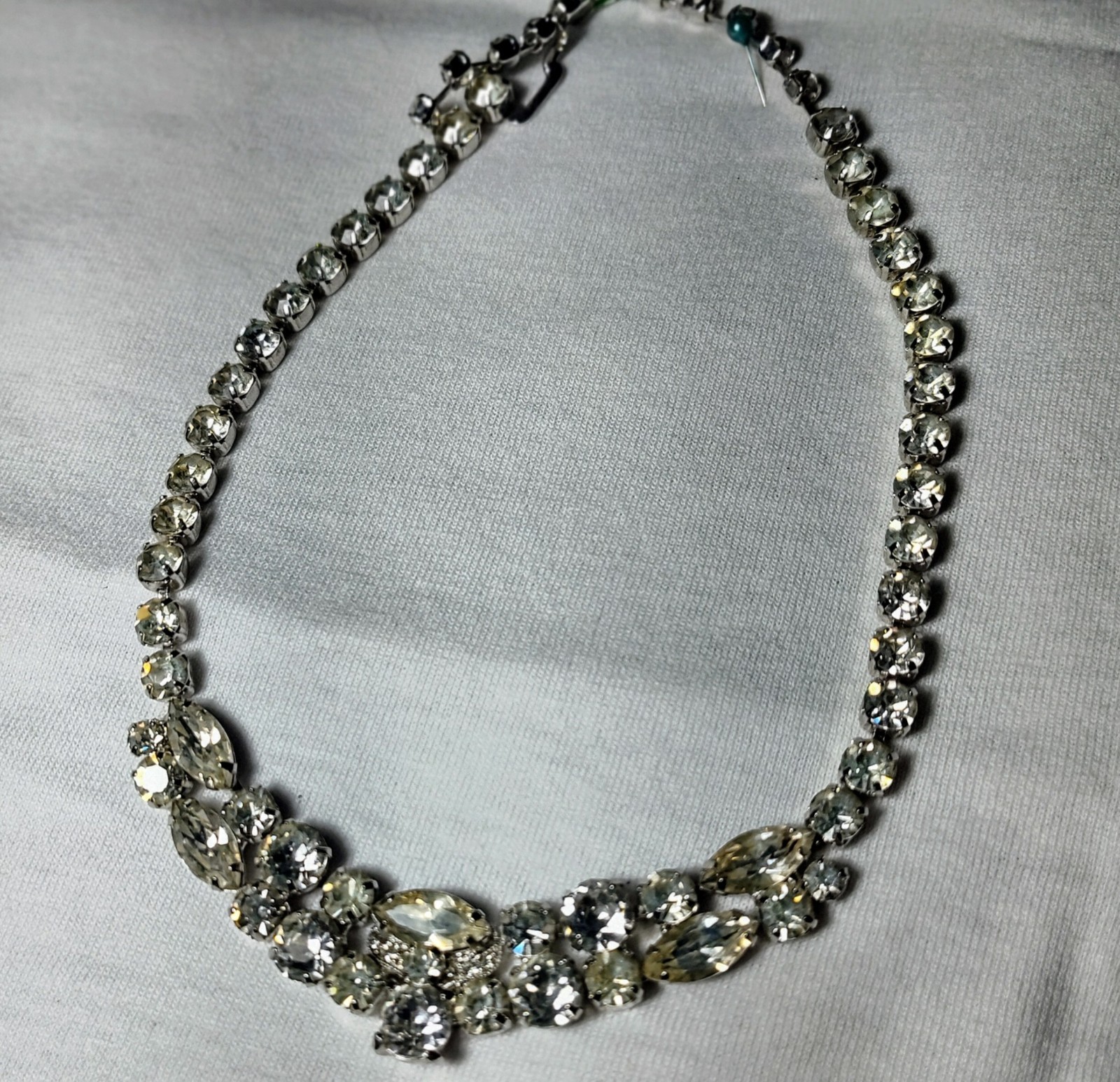 Vintage Signed EISENBERG Clear Austrian Crystal Rhinestones 1955 – 1960 Choker