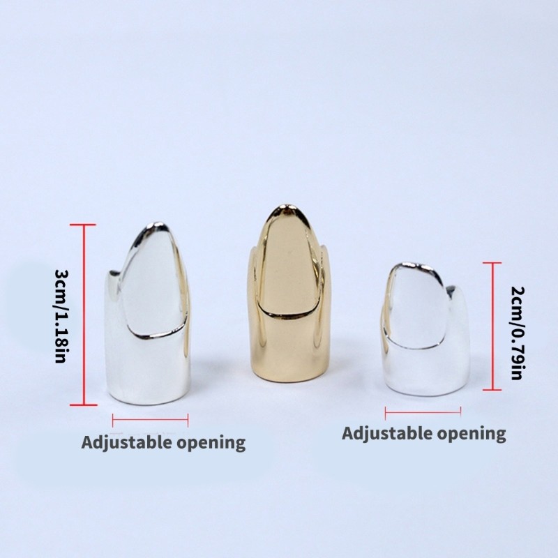 5 Pack Multifuntional Nail Rings Easy to Wear Manicure Jewelry Finger Tip Rings