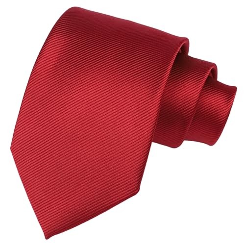 Mawjom Men Women Neckties Fashion Polyester Plaid Ties for Party Business Red
